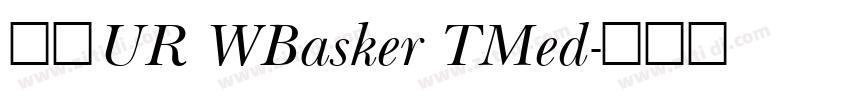 汉仪UR WBasker TMed字体转换
